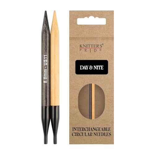 Image of Knitter's Pride Day & Nite Normal Interchangeable Circular Needles 5 inch inch (13cm) - US Size 11 (8mm)