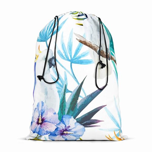 Image of ArtzFolio Tropic Parrot | Reusable Sack Bag | Bag for Gym, Storage, Vegetable & Travel