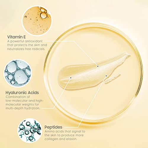 Skinworks Hyaluronic Acid Serum For Face, With Vitamin E, Anti Aging Serum For Fine Lines & Wrinkles, Hydrating Serum, Face Moisturizer To Plump And Repair Dry Skin, Unscented, Gel, 5 Individual Capsules #TOP3