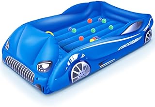 Jasonwell Inflatable Toddler Travel Bed - Portable Toddler Floor Bed for Kids Air Mattress with Sides Toddler Cot Sleeping Pad Camping Blow Up Mattress Baby Travel Crib Birthday Gifts for Boys Girls