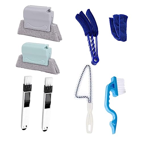 HOMOCONO Ensemble De Brosses De Nettoyage en 1 Brosse pour Rainures De Fenêtre Nettoyeur De Ventilation De Climatiseur Plumeau pour Clavier De Store Réutilisable Et Facile à Nettoyer