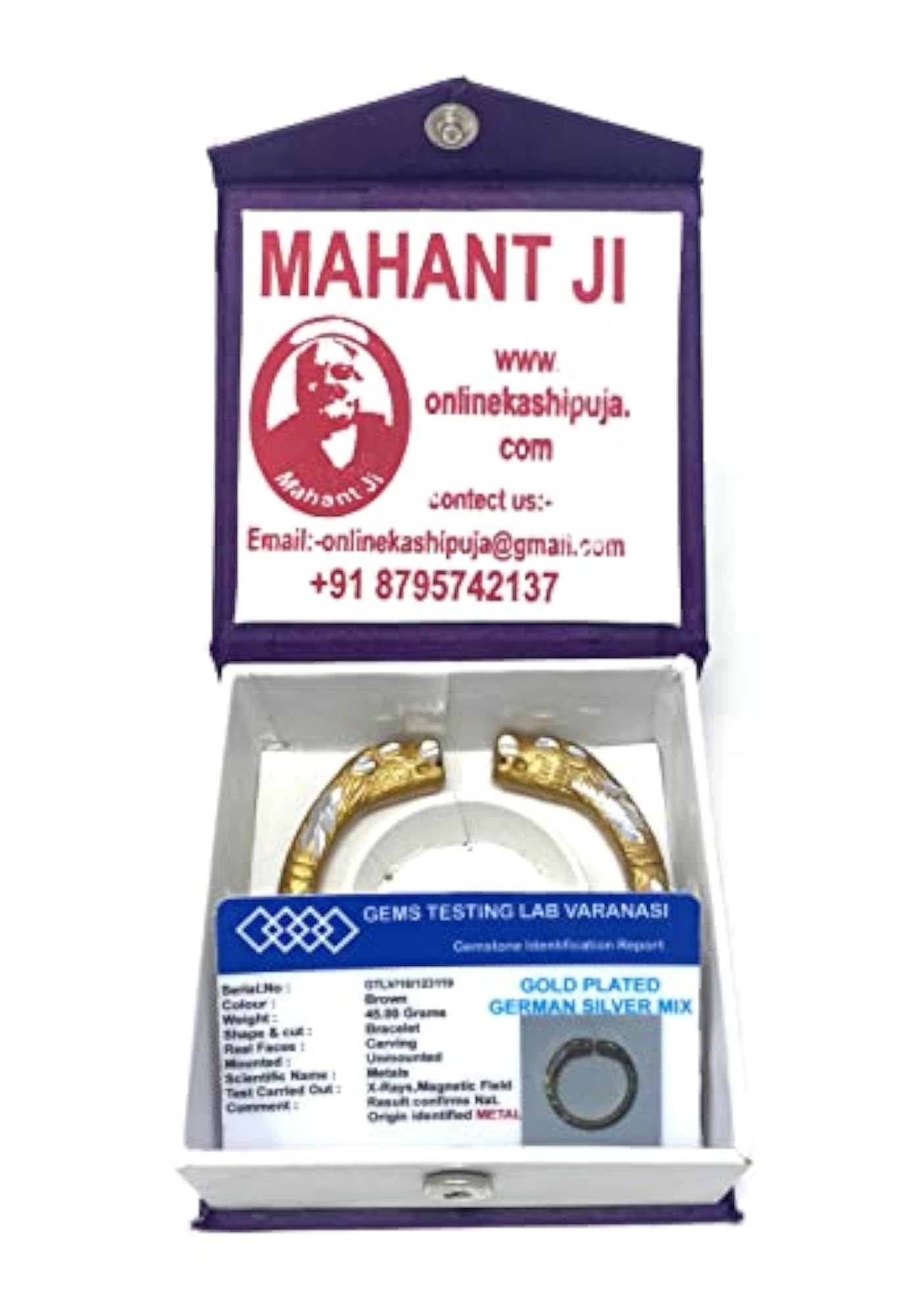 Gold Plated Tiger Design Adjustable Kada for Men, Stylish Indian Bracelet