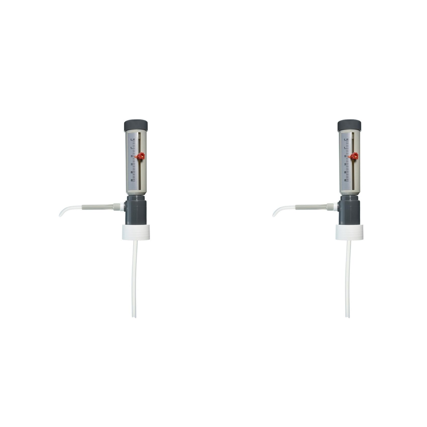 2X Dozownik na Górną Część Butelki Laboratoryjnej Ekonomiczny 5-25 Ml Regulowany Dozownik Cieczy Półautomatyczny Dozownik Cieczy z Adapterem GL45