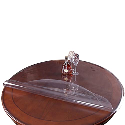 Nappe PVC transparente 2mm imperméable pour éviter les taches sur table ronde