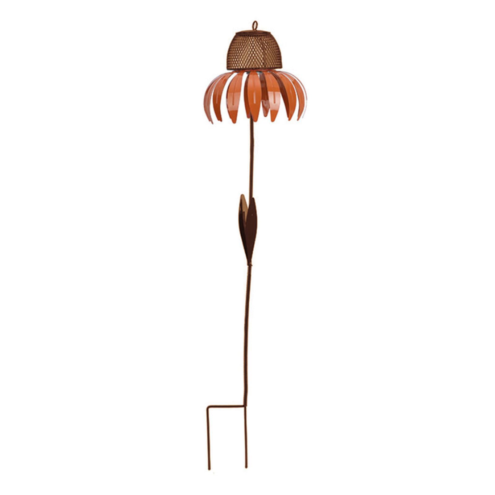 NEWFT Coneflower Bird Feeder Standing Bird Feeder Metal Bird Feeders for Outside Easy to Refill