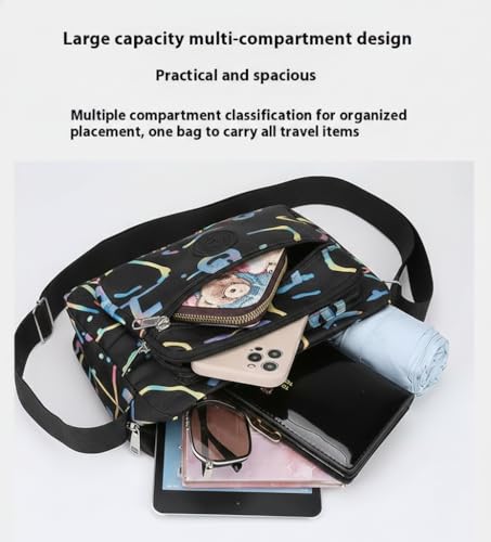 Image of WildHorn Sling Bag for Women | Polyester Crossbody Bag | Multi-Compartment Shoulder Bag | Lightweight Travel & Daily Use Bag