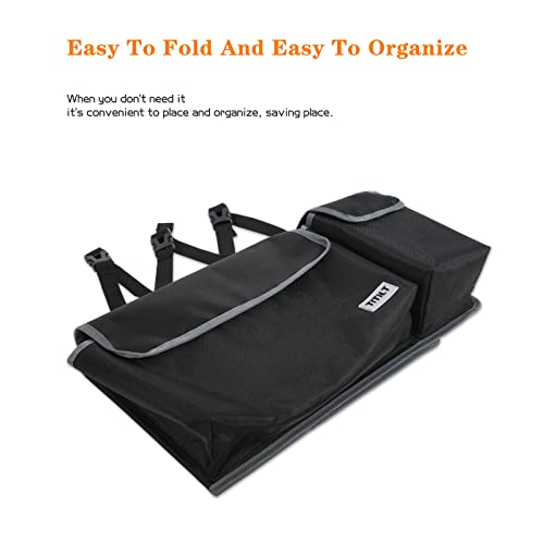 Titilt Trunk Organizer For Suv Car Storage Bags For 4 Pockets Hanging Trunk Organizer With Adjustable Straps Hanging Car Cargo Backseat Car Organizer Black #TOP6