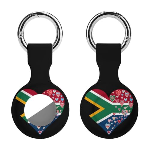 South African Flag Love Protective Case Cover Compatible for AirTag