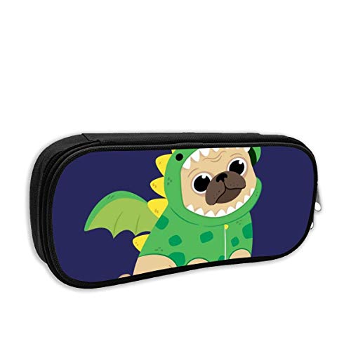 Preisvergleich Produktbild BSYZ Cartoon Welpe in einem grünen Dinosaurier Kostüm Bleistiftkoffer Bleistiftbeutel mit großer Kapazität Make-up-Beutel Langlebiges Studentenpapier Beste für Schule / Büro