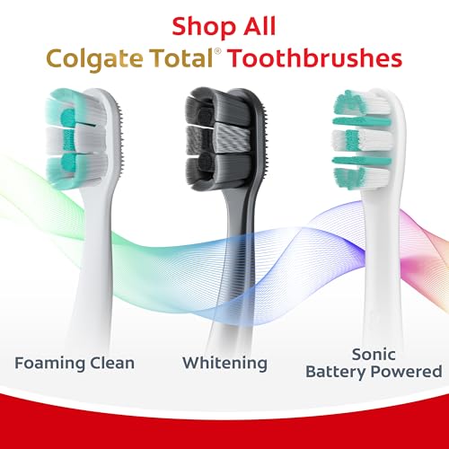 Image of Colgate Total Active Prevention Soft Bristle Whitening Toothbrushes, Soft Toothbrush with Charcoal Infused Bristles, Helps Whiten and Reaches Deeper Along the Gumline and Between Teeth, Black, 2 Pack