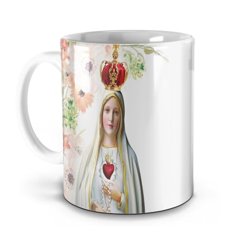 Caneca Nós te imploramos Branca Nossa Senhora de Fátima Presente Para Seu Amigo de Fé