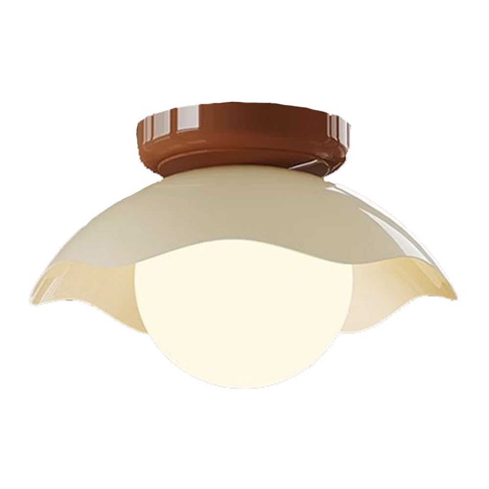 YGZPALH Semi-Flush Mount Ceiling Lights, Farmhouse Dome Ceiling Light Nordic Modern Corridor Light, G9 Single Head Fixture Small Ceiling Light for Balcony, Stairs, Entryways Scandinavian Decor