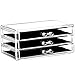 Ikee Design Acrylic Jewelry Makeup Storage Drawer Organizer, Three Pieces Storage Drawers 9 Large Drawers Set for Home Storage, Store Display and Office Stationary Drawers