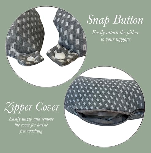 Travel Pillow - Head & Neck Support Pillow for Traveling, Great for Airplanes, Cars, Buses, and Trains - U-Shaped Pillow - Cooling Rayon Made from Bamboo Cover - Image 6