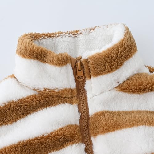 Boys Girls Fleece Jacket Sleeveless Full-Zip Outerwear Cute Warm Fuzzy Winter Coat with Pocket for Kids Sherpa Fleece Vest3