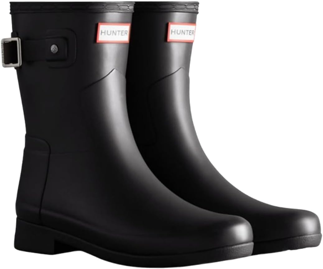 新品 HUNTER 長靴 黒 防水性 サイドストラップ付き 楽天市場