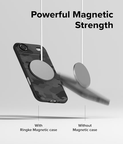 Image of Ringke Onyx Magnetic Compatible with iPhone Air (17 Air) Case Back Cover [Strong Magnet] Military-Grade Protection TPU Shockproof Rugged Bumper Full Protection - Magnetic Camo Black