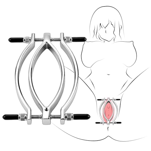 Metall Schamlippenspreitzer Weibliche Klitorisklemme SM Vagina Spreizer Verstellbarer Spekulum G Punkt Schamlippen BDSM Masturbation Sexspielzeug Intimschmuck Damen für Fetisch Paare Frau Sklave