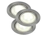  Nordlux Einbaustrahler Mercur 3-Kit LED 3x1,2W gebürstet Stahl 76930132