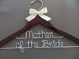 Flowershave357 Mother of The Bride Hanger 2 Line Wedding Hanger Bridal Party Hanger Personalized Hanger Mom Gift Wedding Party Gift Photo Prop