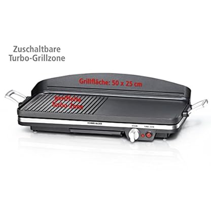 ROMMELSBACHER BBQ 2002 Tischgrill Gourmet (Elektrogrill mit zuschaltbarer Turbo-Grillzone, 3-Lagen Antihaftbeschichtung… – Bild 3