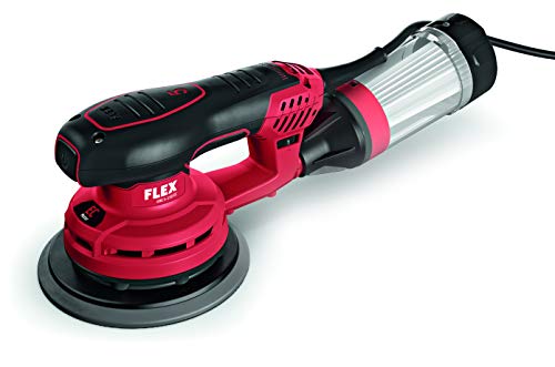 Flex 230/CEE Exzenterschleifer ORE 5-150 EC Set (Schleifmaschine inkl. Koffer + Zubehör, 400 Watt, Hub 5 mm, Schleifteller ø 150 mm, Schleifer mit Klettbefestigung) 486817, rot