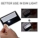 4 Pieces Credit Card Magnifier with LED Light Reading Credit Card Size Magnifiers Magnifier Glass with 3X Lens