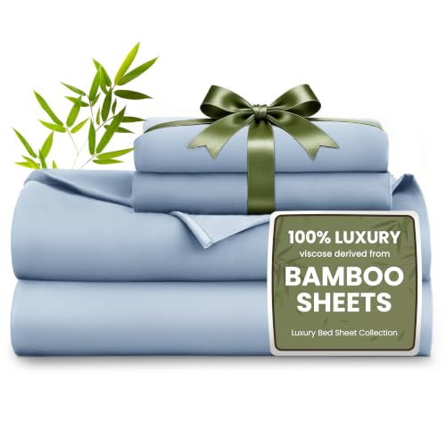 Love's cabin 100% Rayon Derived from Bamboo, King Size Sheet Set, 6 Pieces