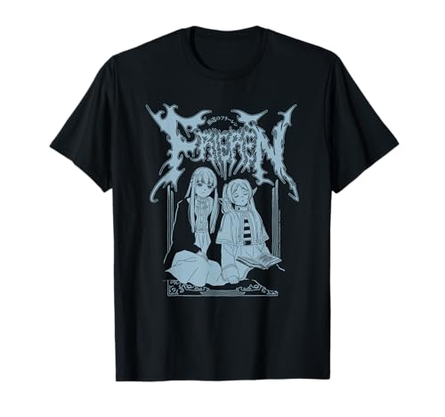 Frieren Heavy Metal Logo Frieren and Fern Fantasy Anime T-Shirt