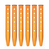 6 PCS Aluminum Tent Stakes For Camping, Hiking, Backpacking, And Other Outdoor Activities – Strong...