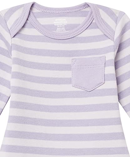 Amazon Essentials Baby Girls' Long-Sleeve Coveralls, Pack Of 3, Lilac, Cat, 12 Months #TOP2