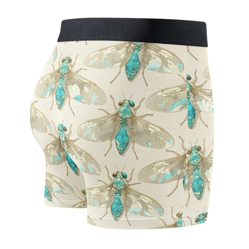FRODOTGV Blue Cicada Men's Boxer Briefs Shorts Workout Underwear for Men Cooling Boxer Para Hombre3