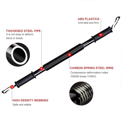 Image of Power Twister Bar | Upper Body Exercise for Chest, Shoulder, Forearm, Bicep and Arm Strengthening (40 Kg)