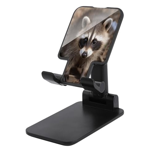 Supporto per telefono cellulare per scrivania Cub Raccoon Stampa per pieghevole portatile regolabile in altezza e angolo per