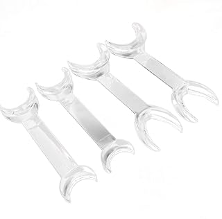 EustomA 4pcs Transparent T-Shaped Lip Retractors 2L&2S/Set