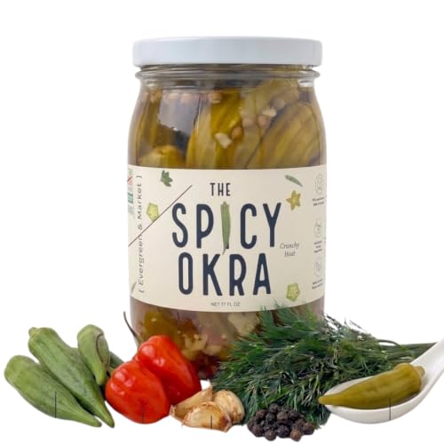 [PICKLES] Spicy Pickled Okra - Crunchy Southern Gourmet Snack with