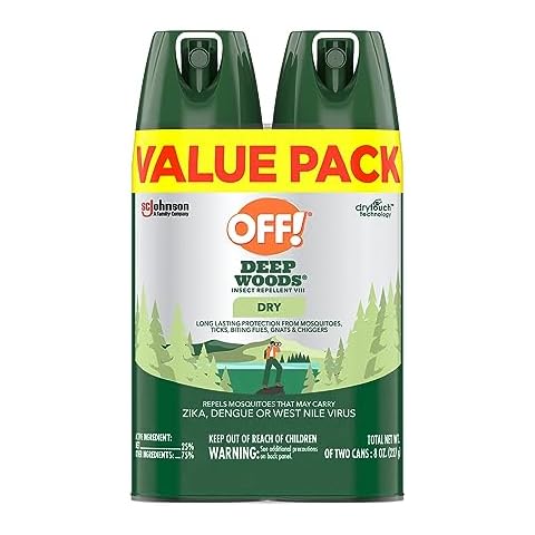 OFF! Deep Woods Insect Repellent Aerosol, Dry, Non-Greasy Formula, Bug Spray with Long Lasting Protection from Mosquitoes, 4 Oz, 2 Count Cover