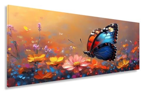 Diamond Painting Papillon 40x90CM | Kit Complet Broderie Diamant pour Adulte et Enfant