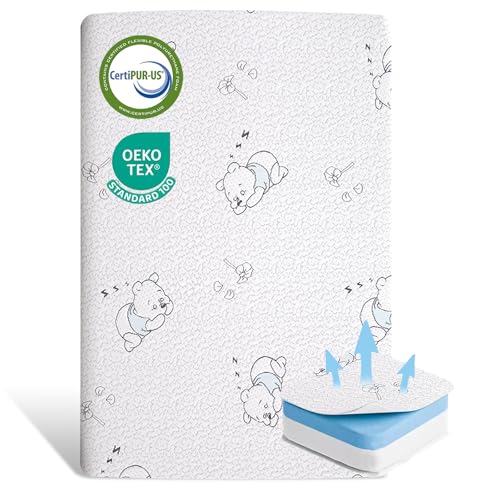Image of Pack and Play Mattress, 38 inchx26 inch Breathable Gel Memory Foam Pack N Play Mattresses Pad, Dual-Sided Mattress for Pack n Play with Ultra-Soft Jacquard Cover