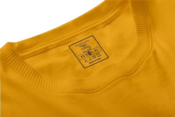 Image of Round Neck Typography Solid Colour Men's T-Shirt