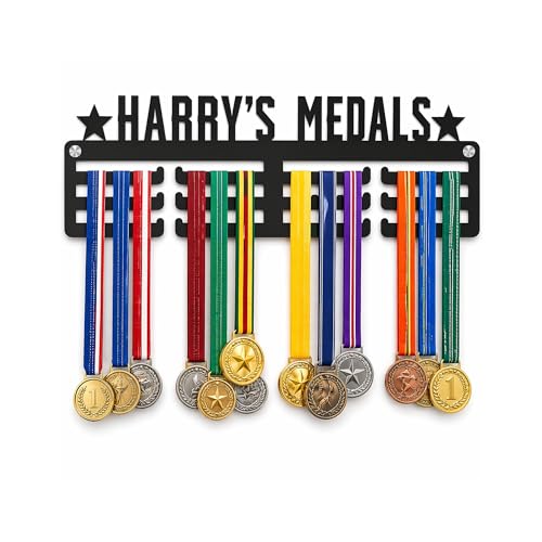 KreateSquare Personalised Medal Hanger 3-Row Acrylic Medal Display Holder