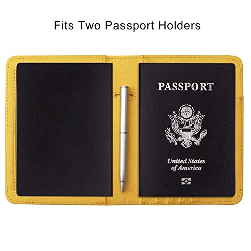 Walnew Passport Holder Wallet, Rfid Blocking Passport And Vaccine Card Holder Combo, Passport Cover Case Travel Wallet Essentials, Gift For Women And Men #TOP3