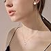 EleQueen 925 Sterling Silver 0.7 Carat Solitaire CZ Dot Pendants Necklace Stud Earrings Jewelry Sets, Valentine's Day/Mother's Day/Christmas Gift for Wife/Mom