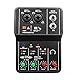 VOANZO Mini Audio Mixer für PC USB Mixer 2 Kanal Mixer Mikrofon/Gitarre XLR + 6,35 mm 3,5 mm Stereo in 48 V Phantomspeisung