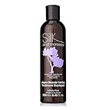 SILK OIL OF MOROCCO BLONDE TONING SHAMPOO - BEST BLONDE SHAMPOO, TONER FOR BLONDE HAIR, ASH BLONDE TONER - SILVER SHAMPOO / VIOLET SHAMPOO / PURPLE SHAMPOO