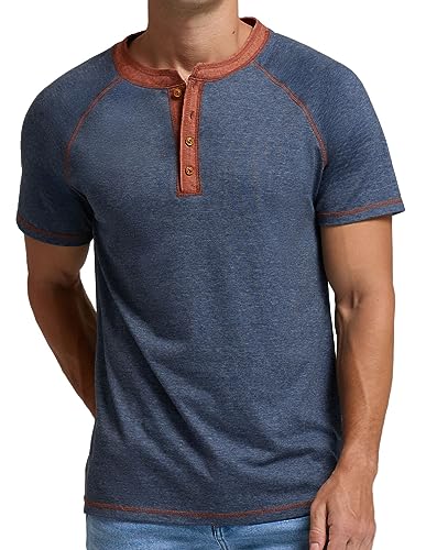 Image of Sailwind Mens Henley Long /Short Sleeve T-Shirt Cotton Casual Shirt