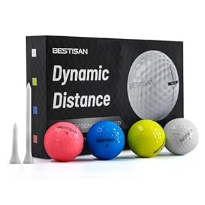 Golf Balls for Men Women, Long Distance & Low Spin & Low Trajectory for Straighter Shots, Golf Training Aid Gift for Dad Husband