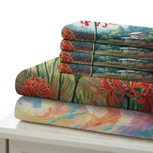 Housse de couette 3D Manjusaka 200x200 linge de lit microfibre ado double - 6