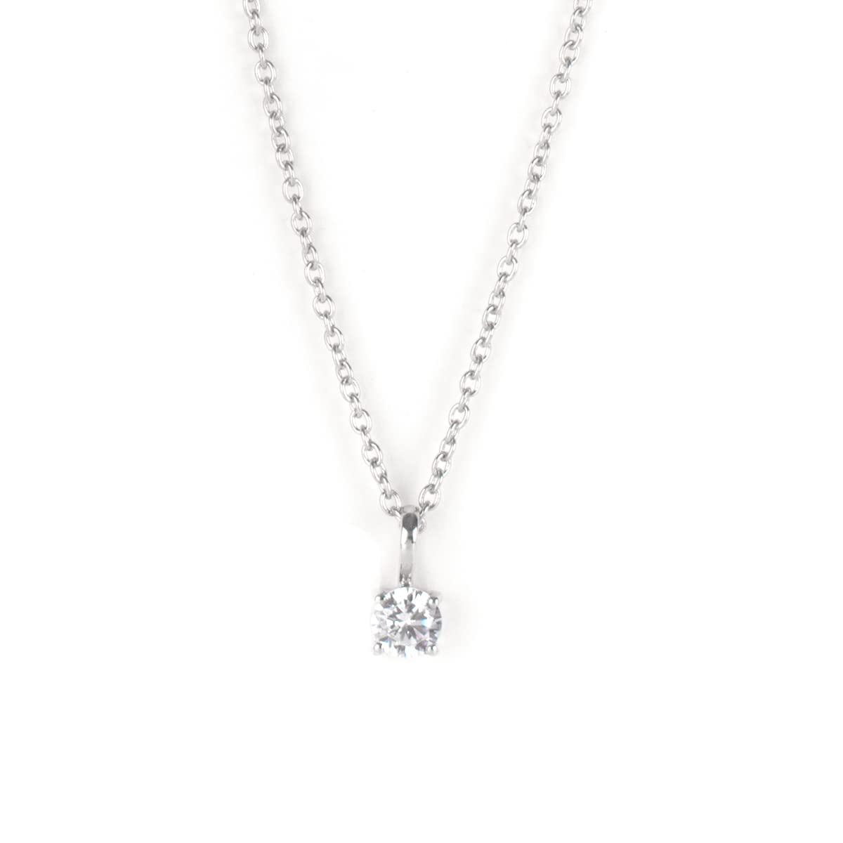 shaya by CaratLane 925 Silver Light It Up Solitaire Pendant Necklace Gifts for Womens & Girls-picture-18