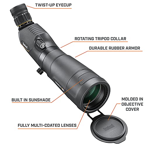 Bushnell Unisex Adult Bushnell 887520B Trophy Xtreme Spotting Scope 20 60X65 Black Porro 45 Degree Fmc Wp 6L, Black, Large Us #TOP1
